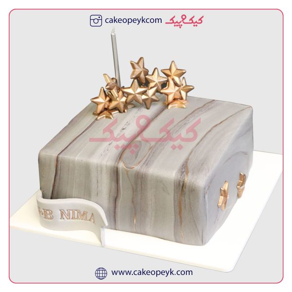 کیک فوندانت خاص ورق طلا