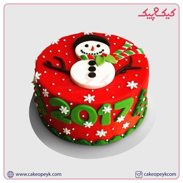 کیک آدمک برفی