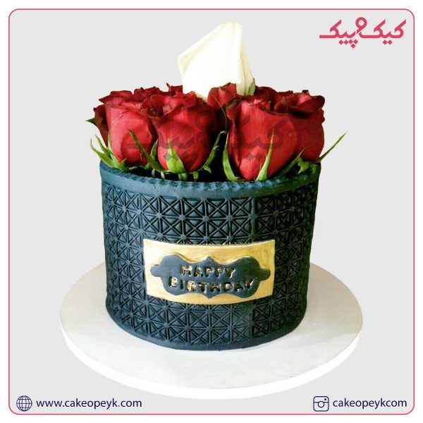 کیک تولد باکس گل