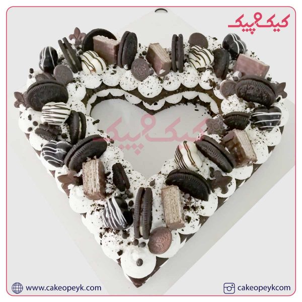 کیک سابله با طرح قلب