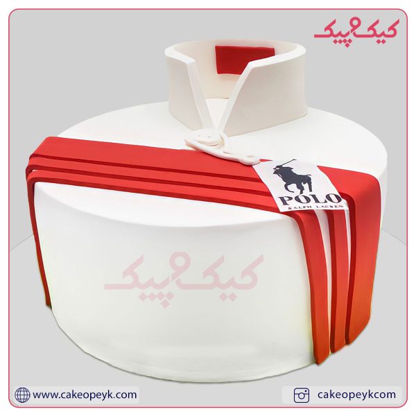 کیک تولد پیراهن پولو راه راه